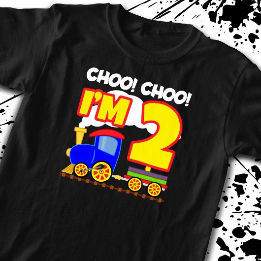 T-shirt Choo Choo Train 2nd Birthday Choo Choo I'm 2