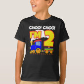 T-shirt Choo Choo Train 2nd Birthday Choo Choo I'm 2 (Devant)
