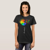 T-shirt Choose Kind Autism Awareness Month Sunflower Dad M (Devant entier)