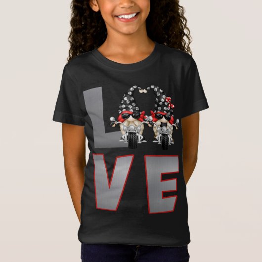 T-Shirt Chopper Biker Gnomes Loding Motorcycle - Skul (Devant)