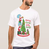 T-shirt Chose Une Chose Deux Merry Things Jolly Things (Devant)