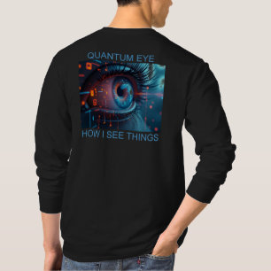 T-shirt Choses de l'œil quantique hommes chemise noire à m