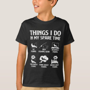 T-shirt Choses que je fais dans mon temps libre Garçons pê