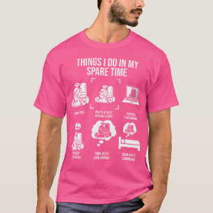 T-shirt Choses que je fais dans mon temps libre Tracteur d