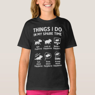T-shirt Choses que je fais pendant mon temps libre Capybar