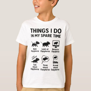 T-shirt Choses que je fais pendant mon temps libre Capybar