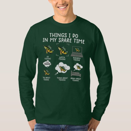 T-shirt choses que je fais pendant mon temps libre pêche d (Devant)