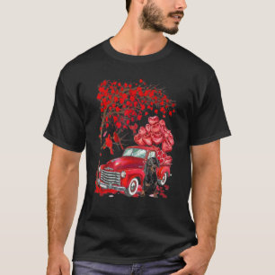 T-shirt Chou Dachshund Camion Valentine Love Tree Chiens H