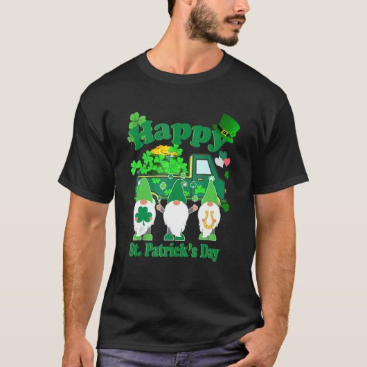 T-shirt Chou Gnomes Camion Lucky Shamrock Bonne St Patrick (Devant)