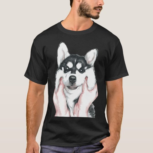 T-shirt Chou Husky (Devant)