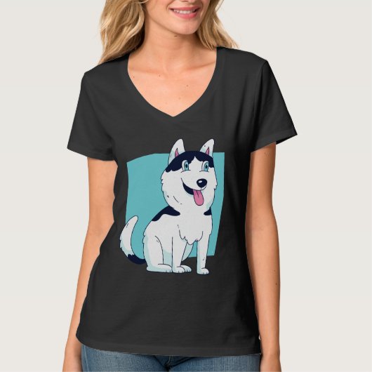 T-shirt Chou Husky (Devant)