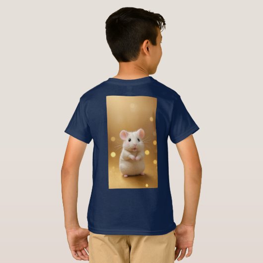 T-shirt "Chou mignon blanc" Conçu (Dos entier)