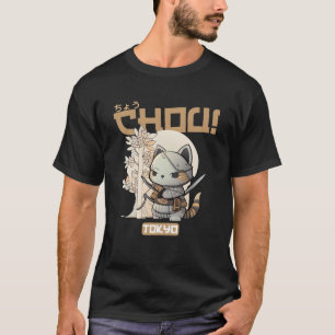 T-shirt Chou Samurai Chat avec Chibi pour Votre Petit s