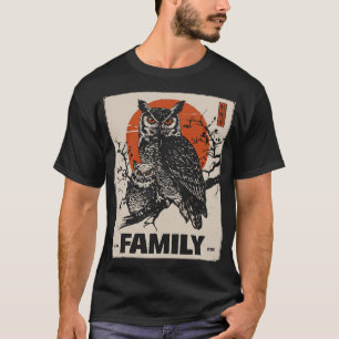 T-shirt Chouette à cornes et hibette - Watching Wild Famil