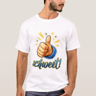 T-shirt Chouette ! Art d'affirmation positive avec un pouc