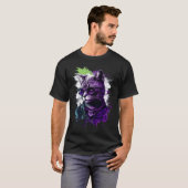 T-shirt Chouette Art subtil de chat de fierté asexuée Ace (Devant entier)