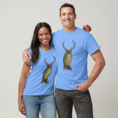 T-shirt Chouette avec Antlers plain 2 (Unisexe)