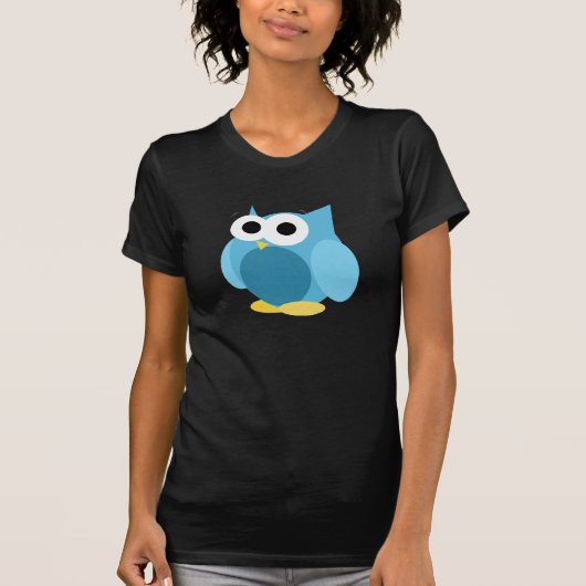 T-shirt Chouette Bleue Drôle (Devant)