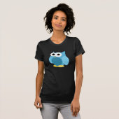 T-shirt Chouette Bleue Drôle (Devant entier)