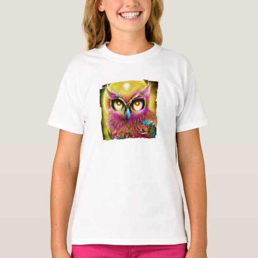 T-Shirt chouette bohème (Devant)