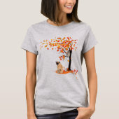 T-shirt Chouette carlin Et Arbre Automne Propriétaire Carl (Devant)