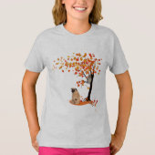 T-shirt Chouette carlin Et Arbre Automne Propriétaire Carl (Devant)