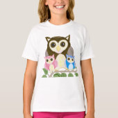 T-shirt Chouette colorée (Devant)