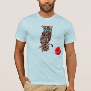 T-shirt Chouette Colorée – Concept de l'Esprit de la Forêt