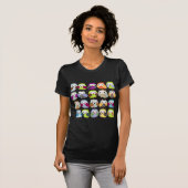 T-shirt Chouette colorée Motif (Devant entier)