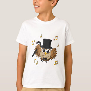 T-shirt Chouette dansante mignonne avec notes musicales De
