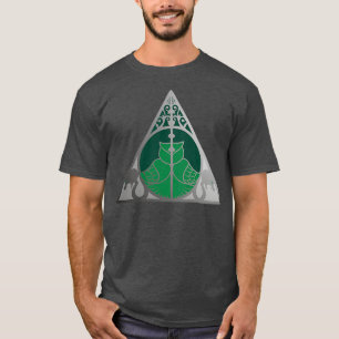 T-shirt Chouette d'artefact et serpent vert argenté