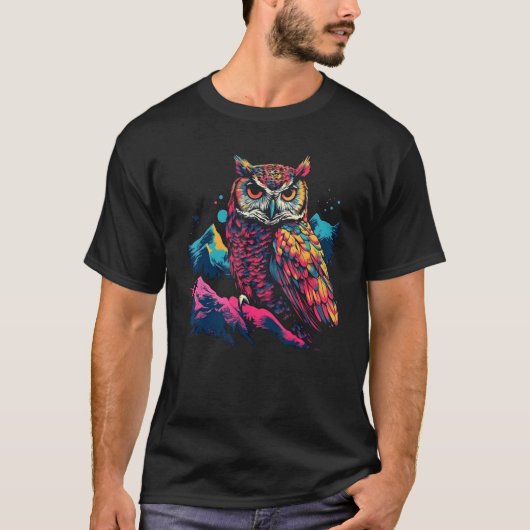 T-shirt Chouette de camping nature (Devant)