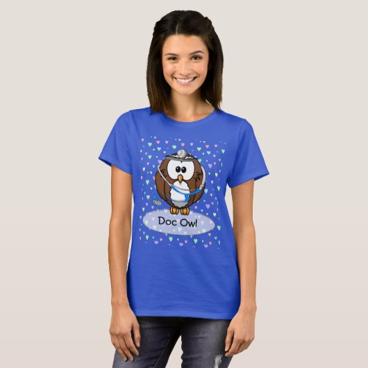 T-shirt Chouette de document de pagination (Devant entier)
