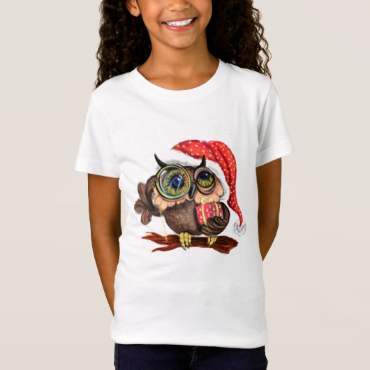 T-shirt Chouette de Noël (Devant)