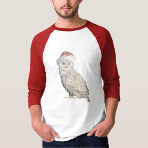 T-shirt Chouette de Noël réaliste avec effet tricot unique