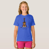 T-shirt Chouette de violon Funny Cute Kids Music (Devant entier)