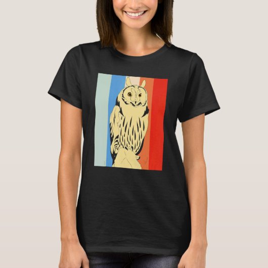 T-shirt Chouette des animaux de la forêt rétro Chouette de (Devant)