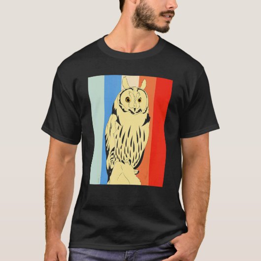 T-shirt Chouette des animaux de la forêt rétro Chouette de (Devant)