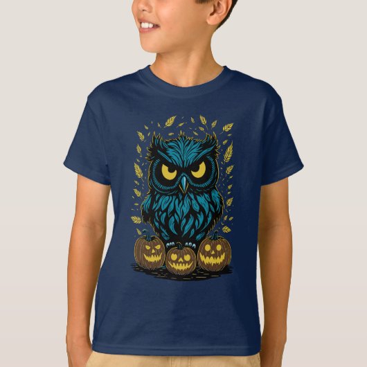 T-shirt Chouette drôle d'Halloween (Devant)