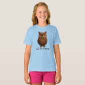 T-shirt Chouette du cône de pin (Devant entier)