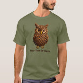 T-shirt Chouette du cône de pin (Devant)