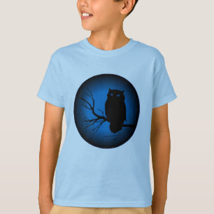 T-shirt Chouette éffrayante Lune bleue