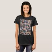 T-shirt Chouette et fleurs, William Morris (Devant entier)