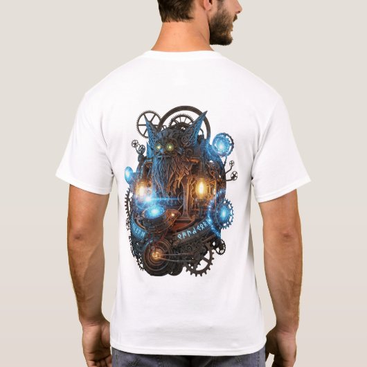 T-Shirt Chouette Gardien Steampunk (Dos)