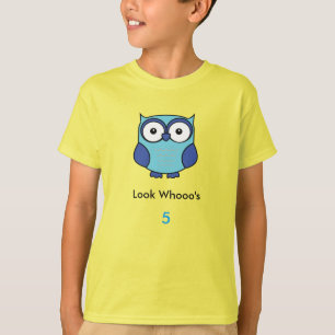 T-shirt Chouette hotte personnalisée Anniversaire Bleu ave