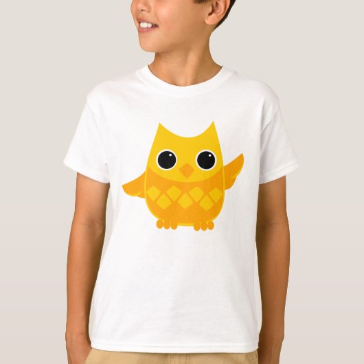 T-shirt Chouette jaune (Devant)