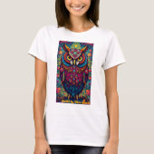 T-shirt Chouette Mandala Cosmique (Devant)