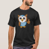 T-shirt Chouette mignonne Laisser Les Pouces Vers Le Haut, (Devant)