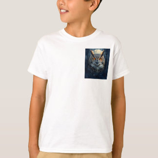T-shirt Chouette mystique Art aquarelle | Chouette de lune