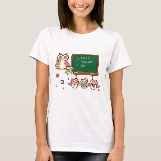 T-shirt Chouette pour enseignant (Devant)